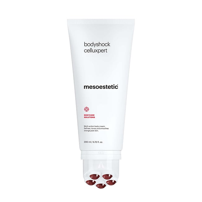 Mesoestetic Bodyshock Celluxpert 200ml anti-cellulite cream, available at Revive Aesthetic Spa Pretoria
